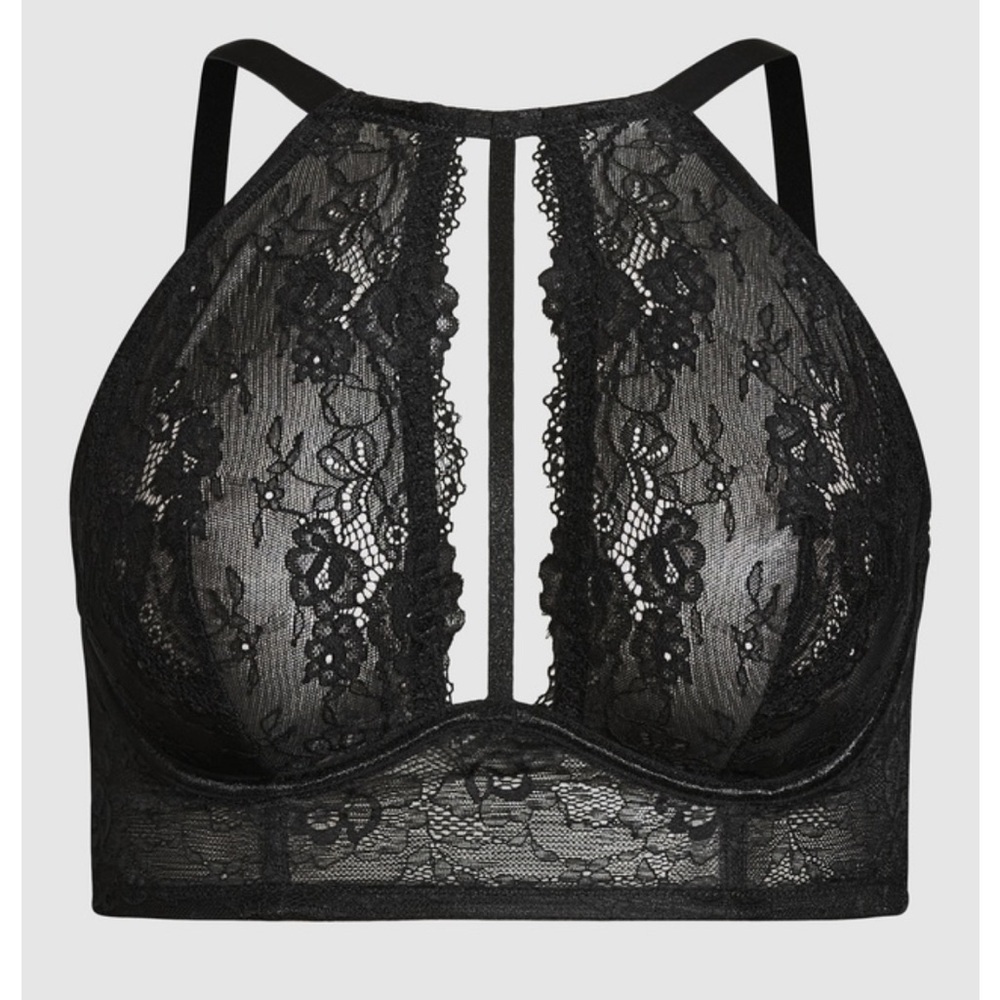 City Chic Fox & Royal Saskia Bralette in Black Size Small (16W)